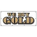 SignMission B-96 We Buy Gold 36 x 96 in. We Buy Gold Banner Sign - Pawn Jewelry Store Cash