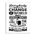 Stupell Industries Be The Change Funny Toilet Paper Vintage Washroom Graphic Art Unframed Art Print Wall Art Design by Lettered and Lined