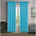 MR2 Turquoise 2-PC Set rod pocket faux silk window curtain treatment set of two 2 solid semi sheer voile panels 55 W x 95 L (Each)