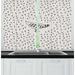 Ambesonne Birds Kitchen Curtains Sketch Forest Animal Pattern 55 x45 Eggshell and Black