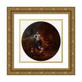 Pierre Mignard 15x15 Gold Ornate Wood Frame and Double Matted Museum Art Print Titled - Venus and Vulcain (17th Century)