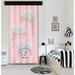 3S Brother s Downpour Panda Pink 100% Blackout Curtains for Kids Bedroom Thermal Insulated Noise Reducing Home DÃ©cor Printed Window Curtains Single Curtain Panel - Made in Turkey (52 Wx108 L)