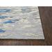 Alora Decor Flare 5 x 8 Abstract Blue/Dk Blue/Grey Hand-Tufted Area Rug