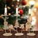 Happy Date Gold Candlestick Holders for Taper Candles Decorative Iron Candle Holder for Christmas Decorations Wedding Dinning Party