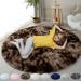 FUTATA Plush Fluffy Area Rugs For Bedroom Shaggy Washable Rugs Pad Fuzzy Carpet Non-Slip Runner Nursery Kids Rugs Round Mat For Living Room Bedside