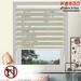 Keego No Drilling Dual Layer Window Shade Light Filtering White Valance Zebra Blind Color and Size Customizable Khaki Fabric 61.5 w x 52.0 h