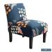 Rosnek Printed Floral Armless Chair Accent Chair Cover Slipper Chair Slipcover Elastic Spandex Protector Home Decor