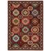 Moretti Overture Area Rug 091R6 Traditional Red Hoops Geometric 6 7 x 9 6 Rectangle