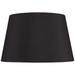 Springcrest Black Faux Silk Large Tapered Drum Lamp Shade 15 Top x 19.5 Bottom x 12 Slant x 12 High (Spider) Replacement with Harp and Finial