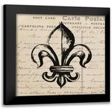 Berg Sabine 12x12 Black Modern Framed Museum Art Print Titled - Fleur De Lis II