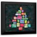 Brent Paul 12x12 Black Modern Framed Museum Art Print Titled - Cheerful Tree II