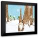 Edwins Hugo 12x12 Black Modern Framed Museum Art Print Titled - Winter Gnome III