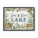 Stupell Industries Live Love Lake Quote Rustic Lakehouse Botanical Frame Graphic Art Black Framed Art Print Wall Art 20x16 by Silvia Vassileva