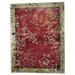 Wahi Rugs Hand Knotted Chinese Antique Floral Nicholson Design Worn 9 0 x12 0 -w1138