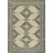 Momeni Anatolia Wool and Nylon Medallion Charcoal Area Rug 6 6 X 9