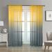 CFXNMZGR Curtain Polyester Curtains Gradient Semi Voile Rod Pocket Curtains For Bedroom And Living Room Gradient Window Drapes Room Darkening Curtains For Living Room