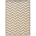 Hawthorne Collection 5 x 7 Hand Hooked Chevron Wool Rug in Gray