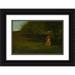 Winslow Homer 24x17 Black Ornate Framed Double Matted Museum Art Print Titled: Croquet Player (circa 1865)