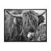 Designart Close Up Of Scottish Cow On Moorland II Farmhouse Framed Canvas Wall Art Print