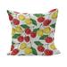 Fruit Fluffy Throw Pillow Cushion Cover Graphic Colorful Cherries with Leaves Pattern Fresh Ripe Juicy Tasty Summertime Decorative Square Pillow Case 18 x 18 Red Yellow Green by Ambesonne