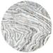 SAFAVIEH Cyrus Roman Abstract Shag Area Rug 6 7 x 6 7 Round Beige/Grey