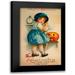 Vintage Apple Collection 10x14 Black Modern Framed Museum Art Print Titled - Halloween Blue Girl Clock.tif