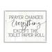 Stupell Industries Prayer Changes Everything Funny Religious Bathroom Quote Framed Wall Art 14 x 11 Design by Lux + Me Designs