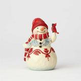 Jim Shore HWC Make a Melody Snowman with Cardinal Pint Sized Figurine 4058803