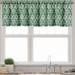 Ambesonne Abstract Valance Pack of 2 Curly Drops Natural Tones 54 X12 Pale Green Jade Green