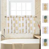 Soonbuy 24 in Pineapple Window Curtains for Bathroom Yellow