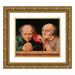 Circle of Quentin Metsys 23x20 Gold Ornate Framed and Double Matted Museum Art Print Titled - Two Men at Prayer