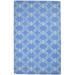 Wool Blue Rug 5 X 8 Modern Hand Tufted Moroccan Trellis Room Size Carpet