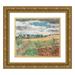 Christian Rohlfs 17x15 Gold Ornate Wood Frame and Double Matted Museum Art Print Titled - Summer Landscape (1899)