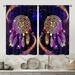 CUH Kitchen Curtains Colorful Topper Window Curtain Mandala Home Tiers Drapes Dream Catcher Valance Bedroom Short Panel Style-4 W:35 x H:59â€�*2 Panels