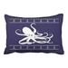 WinHome Rectangl Throw Pillow Covers Retro Octopus Nautical Anchor Navy Blue Pillowcases Polyester 20 x 30 Inch With Hidden Zipper Home Sofa Cushion Decorative Pillowcase