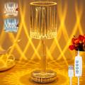 MTFun Crystal Table Lamp Diamond Table Lamp 3 Wire Control Dimmable Crystal Bedside Lamp Desk Light for Bedroom Living Room