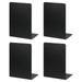 Uxcell Metal Bookend with L Shape Design 5.35 x3.74 x7.68 Black 2 Set
