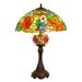 Dale Tiffany Metal & Art Glass Table Lamp in Antique Bronze/Amber Orange