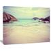 DESIGN ART Vintage Style Seashore Thailand - Extra Large Seascape Art Canvas 40 in. wide x 30 in. high