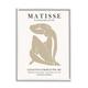 Stupell Industries Neutral Silhouette Modern Woman Matisse Exhibition Text Framed Wall Art 16 x 20 Design by Ros Ruseva