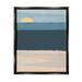 Stupell Industries Abstract Ocean Shore Shining Sun Over Coast Graphic Art Jet Black Floating Framed Canvas Print Wall Art Design by Darlene Seale