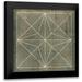 Vision Studio 20x20 Black Modern Framed Museum Art Print Titled - Geometric Blueprint I