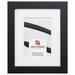 Craig Frames 26273 5x7 inch Black Satin Picture Frame Matted for a 4x6 Photo