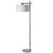 1 Light Floor Lamp Satin Chrome