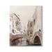 Stupell Industries Arched Bridge Over Canal Quaint Town Buildings Painting Gallery Wrapped Canvas Print Wall Art Design by Lettered and Lined