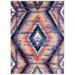 Chaudhary Living 4 x 6 Navy Blue and Pink Geometric Rectangular Area Throw Rug