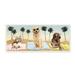 Stupell Industries Whimsical Dogs Sunglasses Beach Towels Palm Trees Wood Wall Art 17 x 7 Design by Grace Popp