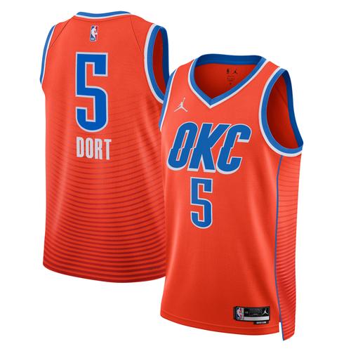 Oklahoma City Thunder Jordan Statement Edition Swingman Jersey - Orange Luguentz Dort Unisex
