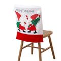 MERSARIPHY Christmas Chair Covers Classic Santa Claus Dining Chair Back Covers for Holiday Party Decoration