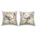 Stupell Industries Vintage Farm Chicken Rooster Inspirational Phrases Farmhouse Brown 18 x 7 x 18 Decorative Pillows (Set of 2)
